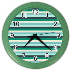 Stripey 14 Color Wall Clock by anthromahe