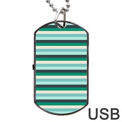 Stripey 14 Dog Tag Usb Flash (two Sides) by anthromahe