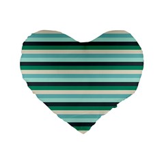 Stripey 14 Standard 16  Premium Flano Heart Shape Cushions by anthromahe