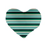 Stripey 14 Standard 16  Premium Flano Heart Shape Cushions Front