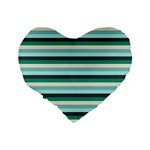 Stripey 14 Standard 16  Premium Flano Heart Shape Cushions Back