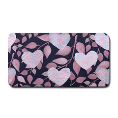 Navy Floral Hearts Medium Bar Mats by mccallacoulture