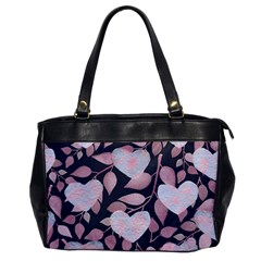 Navy Floral Hearts Oversize Office Handbag