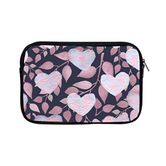 Navy Floral Hearts Apple Ipad Mini Zipper Cases by mccallacoulture