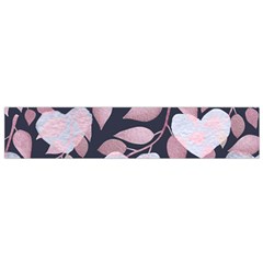 Navy Floral Hearts Small Flano Scarf