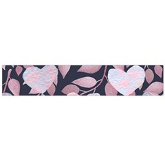 Navy Floral Hearts Large Flano Scarf 