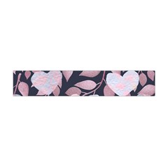 Navy Floral Hearts Flano Scarf (mini) by mccallacoulture