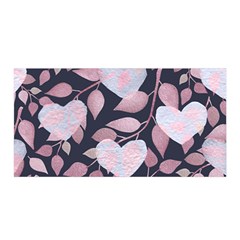 Navy Floral Hearts Satin Wrap by mccallacoulture