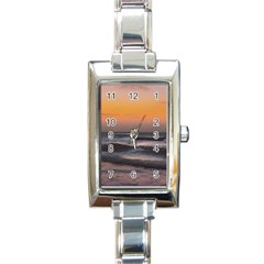 Seascape Sunset At Jericoacoara, Ceara, Brazil Rectangle Italian Charm Watch by dflcprintsclothing