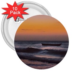 Seascape Sunset At Jericoacoara, Ceara, Brazil 3  Buttons (10 Pack) 