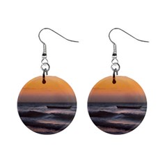 Seascape Sunset At Jericoacoara, Ceara, Brazil Mini Button Earrings by dflcprintsclothing