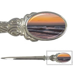 Seascape Sunset At Jericoacoara, Ceara, Brazil Letter Opener by dflcprintsclothing