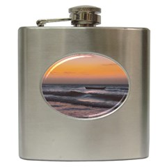 Seascape Sunset At Jericoacoara, Ceara, Brazil Hip Flask (6 Oz) by dflcprintsclothing