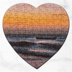 Seascape Sunset At Jericoacoara, Ceara, Brazil Jigsaw Puzzle (heart) by dflcprintsclothing