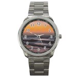 Seascape Sunset At Jericoacoara, Ceara, Brazil Sport Metal Watch Front