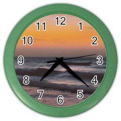 Seascape Sunset At Jericoacoara, Ceara, Brazil Color Wall Clock