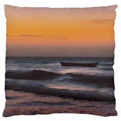 Seascape Sunset At Jericoacoara, Ceara, Brazil Large Cushion Case (two Sides) by dflcprintsclothing