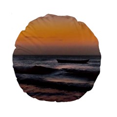 Seascape Sunset At Jericoacoara, Ceara, Brazil Standard 15  Premium Round Cushions