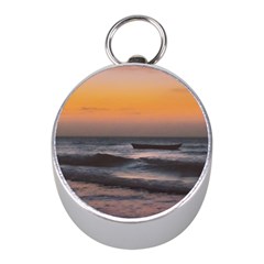 Seascape Sunset At Jericoacoara, Ceara, Brazil Mini Silver Compasses by dflcprintsclothing