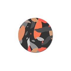 Pattern Formes Corail/noir Golf Ball Marker by kcreatif