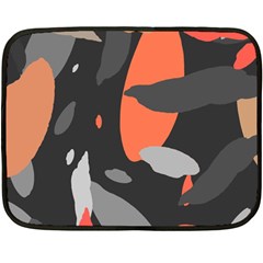 Pattern Formes Corail/noir Fleece Blanket (mini) by kcreatif