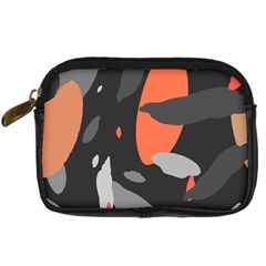 Pattern Formes Corail/noir Digital Camera Leather Case by kcreatif