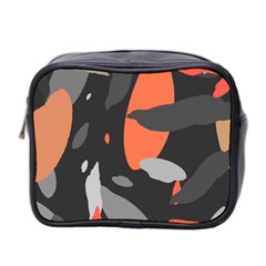 Pattern Formes Corail/noir Mini Toiletries Bag (two Sides) by kcreatif