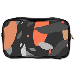 Pattern Formes Corail/noir Toiletries Bag (one Side) by kcreatif