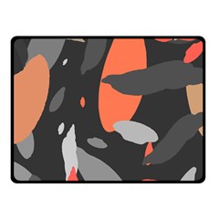 Pattern Formes Corail/noir Double Sided Fleece Blanket (small)  by kcreatif