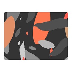 Pattern Formes Corail/noir Double Sided Flano Blanket (mini)  by kcreatif