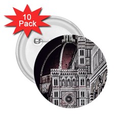 Santa Maria Del Fiore  Cathedral At Night, Florence Italy 2 25  Buttons (10 Pack)  by dflcprints