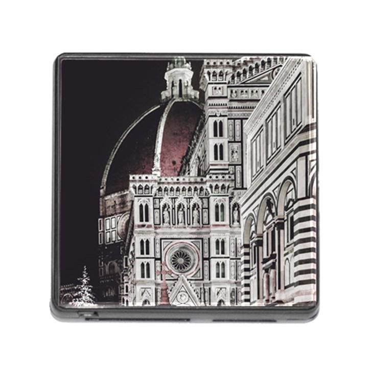 Santa Maria Del Fiore  Cathedral At Night, Florence Italy Memory Card Reader (Square 5 Slot)