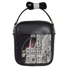 Santa Maria Del Fiore  Cathedral At Night, Florence Italy Girls Sling Bag