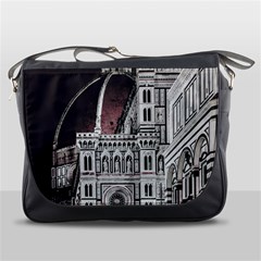 Santa Maria Del Fiore  Cathedral At Night, Florence Italy Messenger Bag by dflcprints