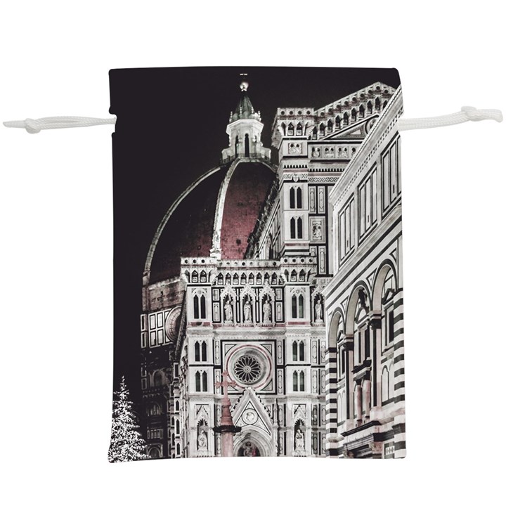 Santa Maria Del Fiore  Cathedral At Night, Florence Italy  Lightweight Drawstring Pouch (XL)