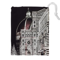 Santa Maria Del Fiore  Cathedral At Night, Florence Italy Drawstring Pouch (4xl) by dflcprints