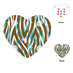 Floral Rivers Playing Cards Single Design (heart)