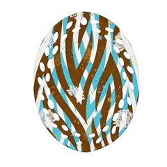 Floral Rivers Oval Filigree Ornament (two Sides)