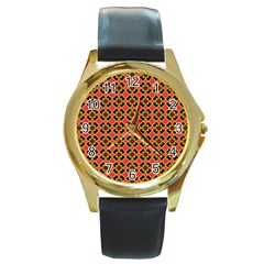 Df Aida Vicenti Round Gold Metal Watch by deformigo