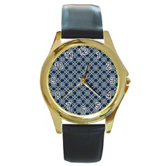 Df Dulcineea Savini Round Gold Metal Watch by deformigo