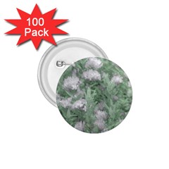 Green And White Textured Botanical Motif Manipulated Photo 1 75  Buttons (100 Pack) 