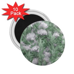 Green And White Textured Botanical Motif Manipulated Photo 2 25  Magnets (10 Pack)  by dflcprintsclothing