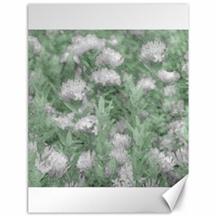 Green And White Textured Botanical Motif Manipulated Photo Canvas 18  X 24  by dflcprintsclothing