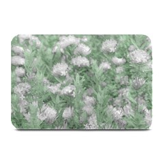 Green And White Textured Botanical Motif Manipulated Photo Plate Mats by dflcprintsclothing