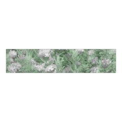 Green And White Textured Botanical Motif Manipulated Photo Velvet Scrunchie by dflcprintsclothing