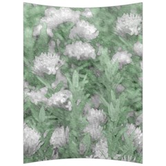 Green And White Textured Botanical Motif Manipulated Photo Back Support Cushion by dflcprintsclothing