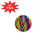 Multicolored Vibran Abstract Textre Print 1  Mini Magnet (10 pack)  Front