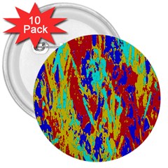 Multicolored Vibran Abstract Textre Print 3  Buttons (10 pack) 