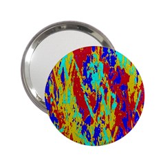 Multicolored Vibran Abstract Textre Print 2.25  Handbag Mirrors