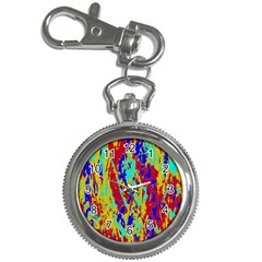 Multicolored Vibran Abstract Textre Print Key Chain Watches